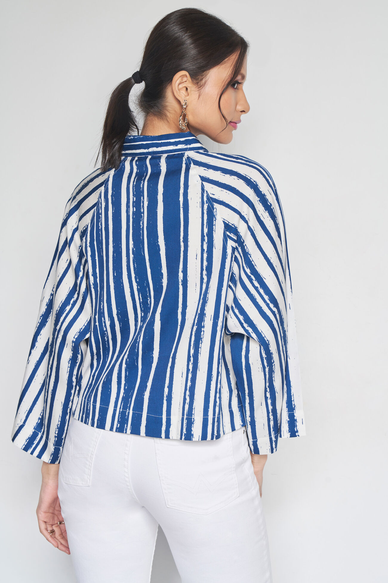Stripe Party Top, Blue, image 4